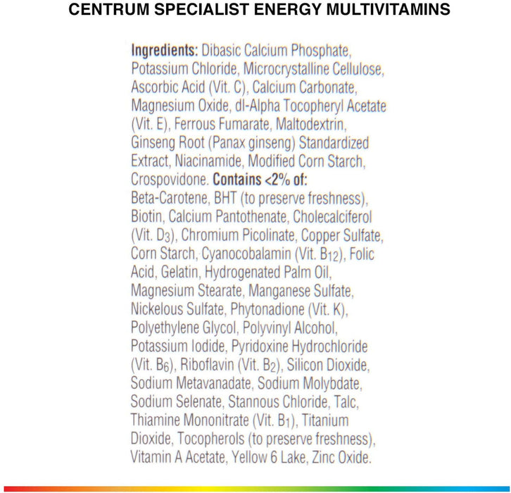 centrum-specialist-energy-60ct - Supplements-Natural & Organic Vitamins-Essentials4me