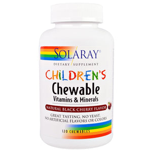 solaray-childrens-chewable-vitamins-and-minerals-natural-black-cherry-flavor-120-chewables - Supplements-Natural & Organic Vitamins-Essentials4me