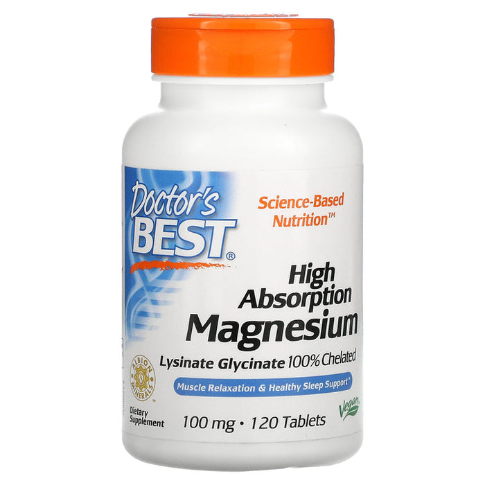 doctors-best-high-absorption-100-chelated-magnesium-120-tablets - Supplements-Natural & Organic Vitamins-Essentials4me
