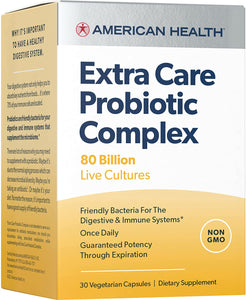 american-health-extra-care-probiotic-complex-80-billion-cfu-30-vegetarian-capules - Supplements-Natural & Organic Vitamins-Essentials4me