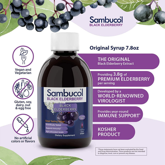 sambucol-black-elderberry-syrup-original-formula-7-8-fl-oz-230-ml - Supplements-Natural & Organic Vitamins-Essentials4me