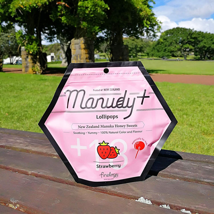 manudy-new-zealand-manuka-honey-sweets-lollipops-mgo250-natural-fruits-flavor-12-pops-strawberry - Supplements-Natural & Organic Vitamins-Essentials4me