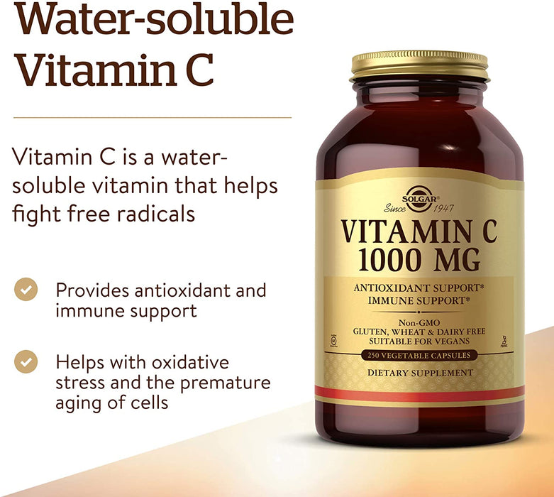 solgar-vitamin-c-1000-mg-250-vegetable-capsules - Supplements-Natural & Organic Vitamins-Essentials4me