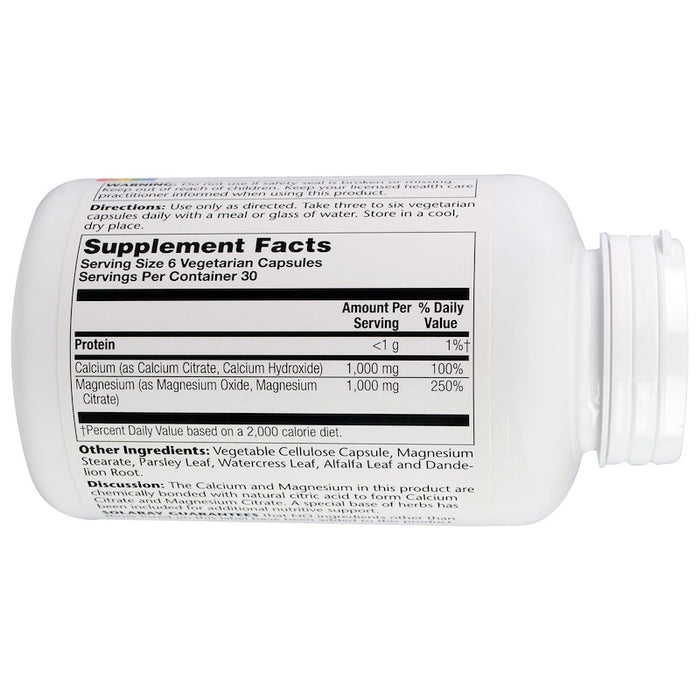 solaray-calcium-magnesium-citrate-180-veggie-caps - Supplements-Natural & Organic Vitamins-Essentials4me