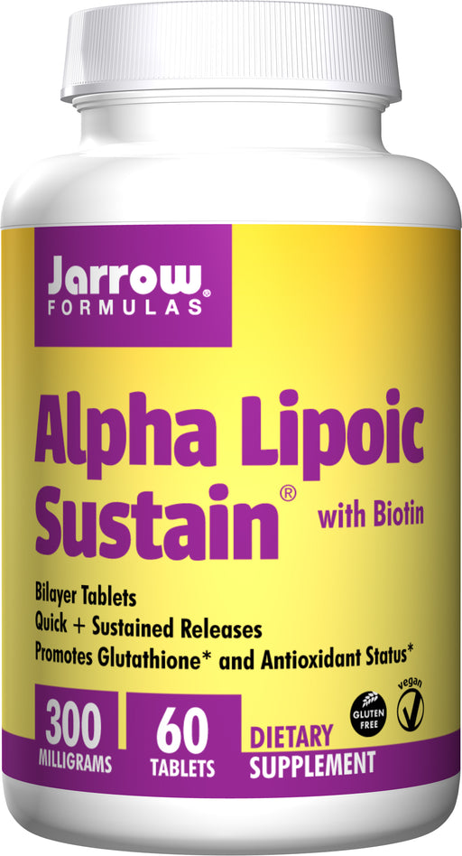 jarrow-formulas-alpha-lipoic-sustain-with-biotin-300-mg-60-count - Supplements-Natural & Organic Vitamins-Essentials4me