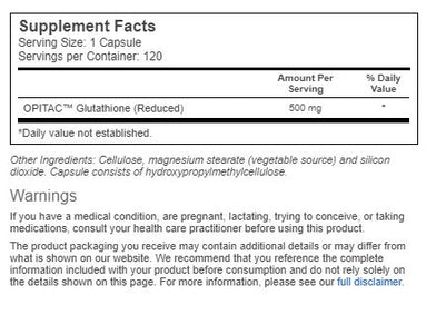 jarrow formulas glutathione reduced 500 mg 120 caps Reduced, mg, Veggie Capsules Glutathione Reduced 500 mg, Vegan