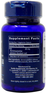 life-extension-pqq-caps-20-mg-30-vegetarian-capsules - Supplements-Natural & Organic Vitamins-Essentials4me