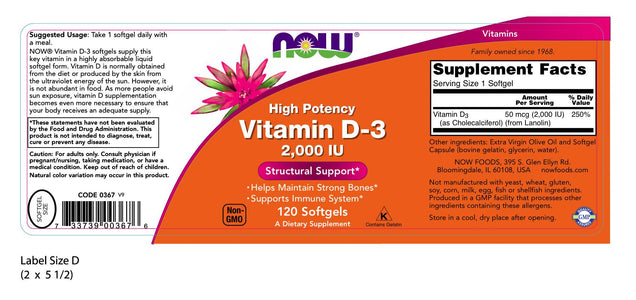 now-foods-vitamin-d-3-2000-iu-120-softgels - Supplements-Natural & Organic Vitamins-Essentials4me