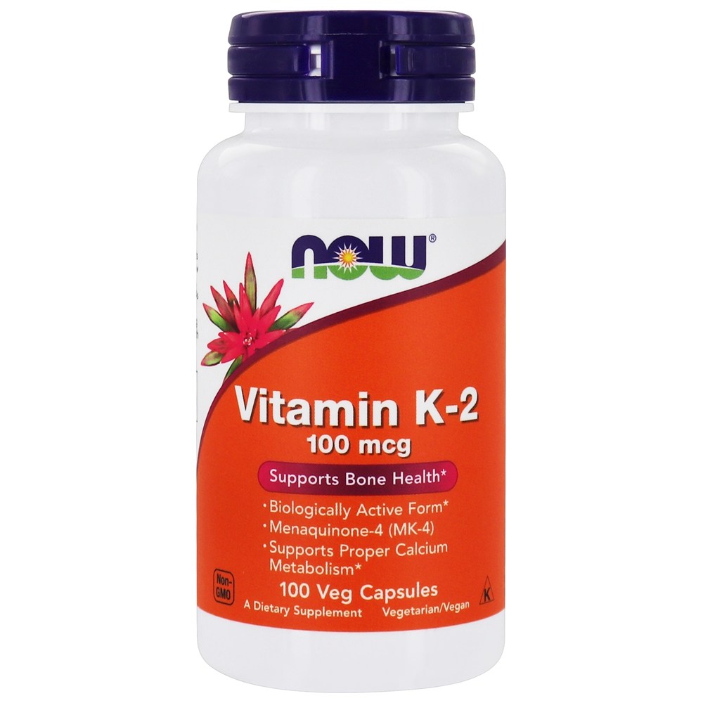 Now Foods Vitamin K2 for Osteoporosis 100 mcg 100 Capsules