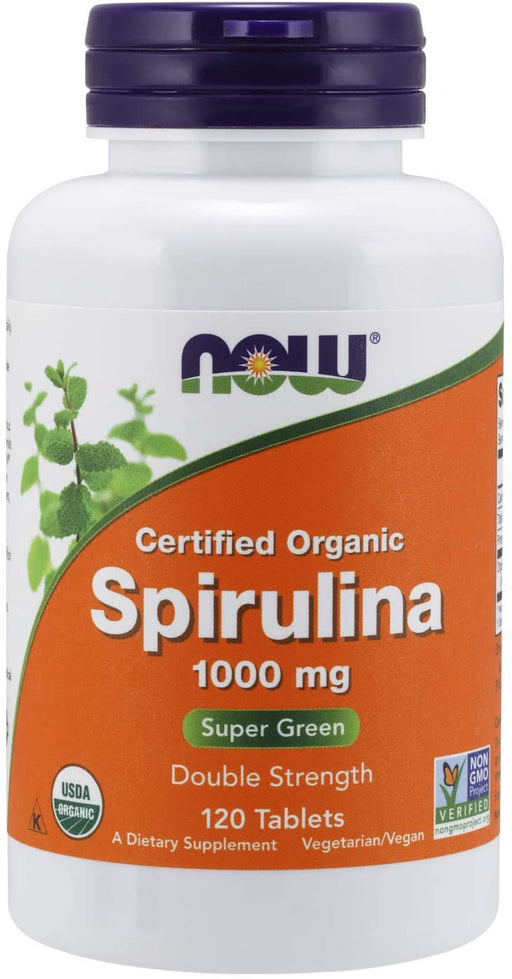 now-foods-certified-organic-spirulina-1000-mg-120-tablets - Supplements-Natural & Organic Vitamins-Essentials4me