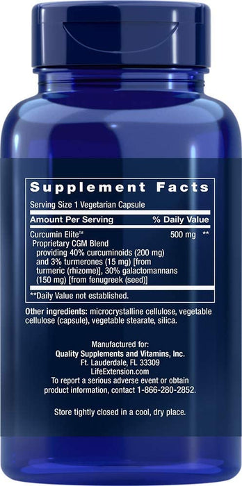 life-extension-curcumin-elite-turmeric-extract-60-capsules - Supplements-Natural & Organic Vitamins-Essentials4me