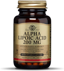 solgar-alpha-lipoic-acid-200-mg-50-vegetable-capsules - Supplements-Natural & Organic Vitamins-Essentials4me