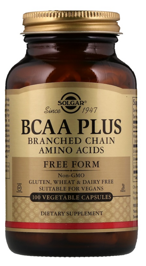 solgar-bcaa-plus-free-form-100-vegetable-capsules - Supplements-Natural & Organic Vitamins-Essentials4me