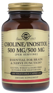solgar-choline-inositol-500-mg-500-mg-100-vegetable-capsules - Supplements-Natural & Organic Vitamins-Essentials4me