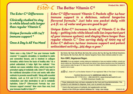 solgar-ester-c®-1000-mg-effervescent-21-pkt-powder-natural-tangerine - Supplements-Natural & Organic Vitamins-Essentials4me