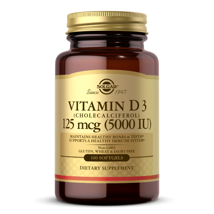 Solgar - Vitamin D3 Cholecalciferol 5000 IU, 100 Softgels