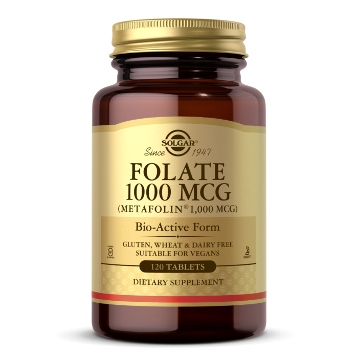 solgar-folate-as-metafolin-1000-mcg-120-tablets - Supplements-Natural & Organic Vitamins-Essentials4me