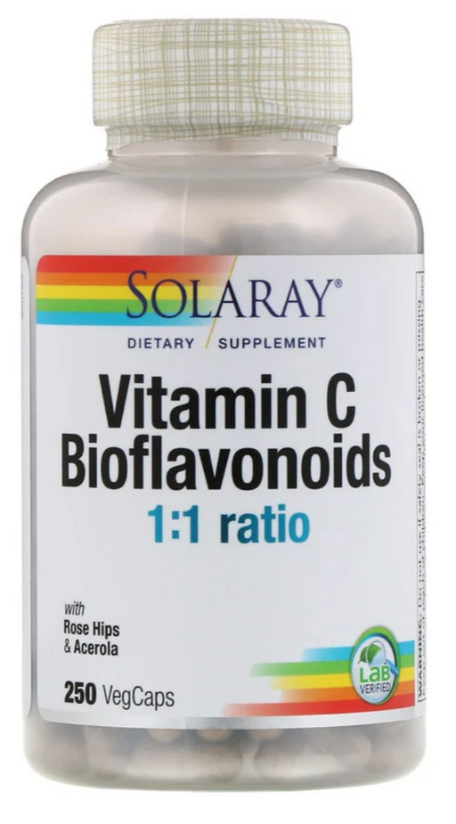 solaray-vitamin-c-bioflavonoids-1-1-250ct-500mg - Supplements-Natural & Organic Vitamins-Essentials4me