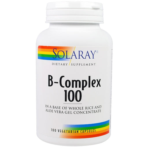 solaray-b-complex-100-100-vegeterian-capsules - Supplements-Natural & Organic Vitamins-Essentials4me