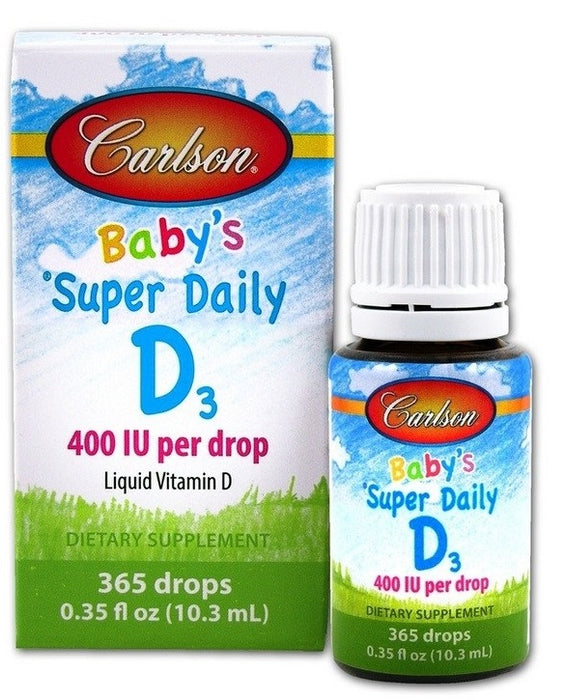 carlson-super-daily-d3-liquid-vitamin-d-for-baby-400-iu - Supplements-Natural & Organic Vitamins-Essentials4me