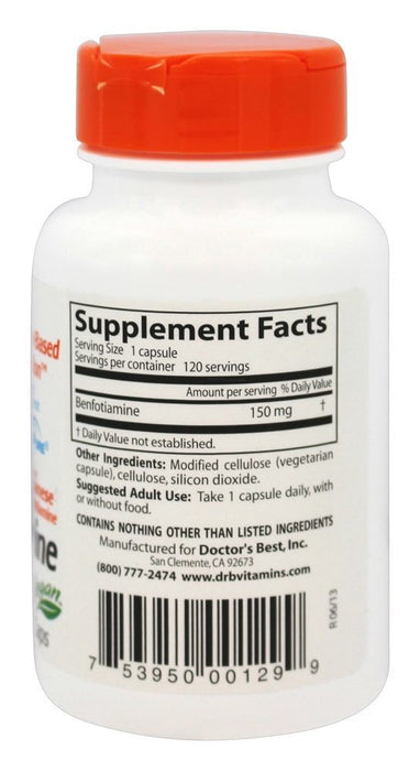 doctors-best-best-benfotiamine-150-mg-120-veggie-caps - Supplements-Natural & Organic Vitamins-Essentials4me