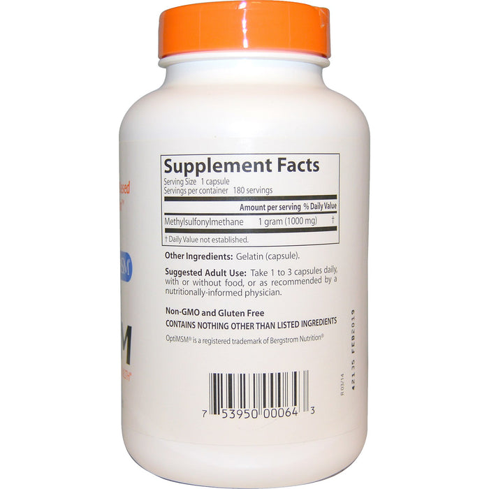 doctors-best-best-msm-1000-mg-180-capsules - Supplements-Natural & Organic Vitamins-Essentials4me