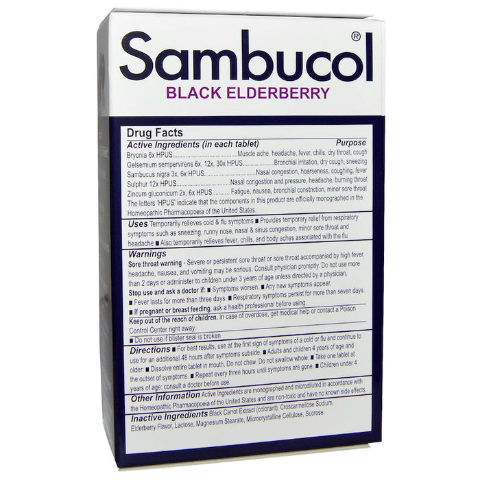 sambucol-black-elderberry-cold-flu-relief-30-quick-dissolve-tablets - Supplements-Natural & Organic Vitamins-Essentials4me
