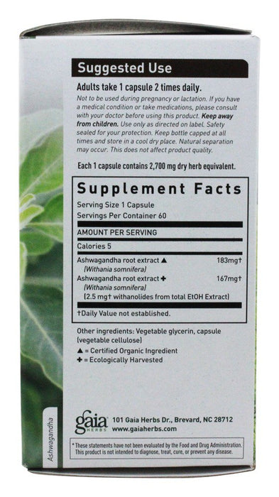 gaia-herbs-ashwagandha-root-liquid-phyto-caps-60-vegetarian-capsules - Supplements-Natural & Organic Vitamins-Essentials4me