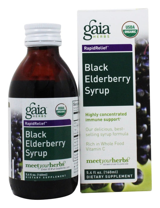 gaia-herbs-rapid-relief-immune-support-black-elderberry-syrup-5-4-oz - Supplements-Natural & Organic Vitamins-Essentials4me