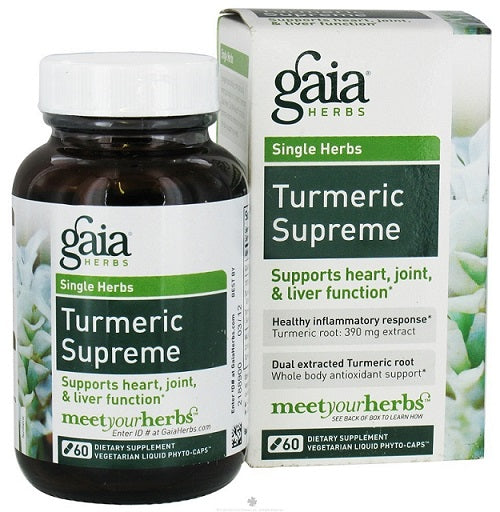 gaia-herbs-turmeric-supreme-extra-strength-60-vegetarian-capsules - Supplements-Natural & Organic Vitamins-Essentials4me