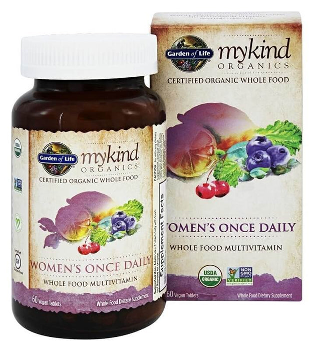 garden-of-life-mykind-organics-womens-once-daily-60-vegan-tablets - Supplements-Natural & Organic Vitamins-Essentials4me