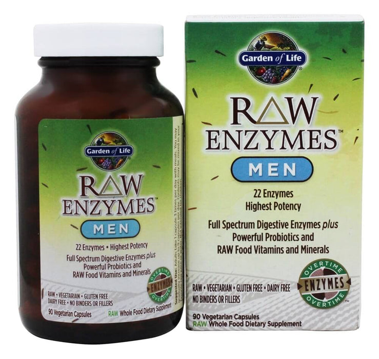 garden-of-life-raw-enzymes-men-90-vegetarian-capsules - Supplements-Natural & Organic Vitamins-Essentials4me