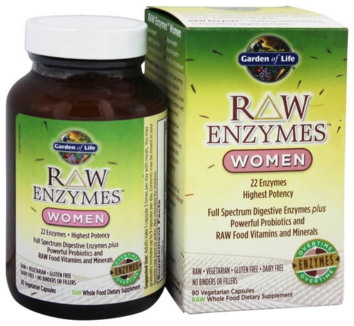 garden-of-life-raw-enzymes-women-90-vegetarian-capsules - Supplements-Natural & Organic Vitamins-Essentials4me