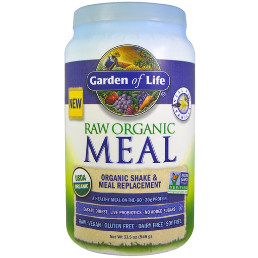 garden-of-life-raw-organic-meal-vanilla-33-5-oz-949-g - Supplements-Natural & Organic Vitamins-Essentials4me