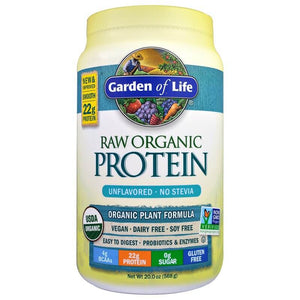 garden-of-life-raw-organic-protein-unflavored-20-oz-568-g - Supplements-Natural & Organic Vitamins-Essentials4me