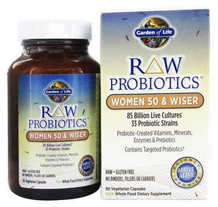 garden-of-life-raw-probiotics-women-50-wiser-90-veggie-capsules - Supplements-Natural & Organic Vitamins-Essentials4me