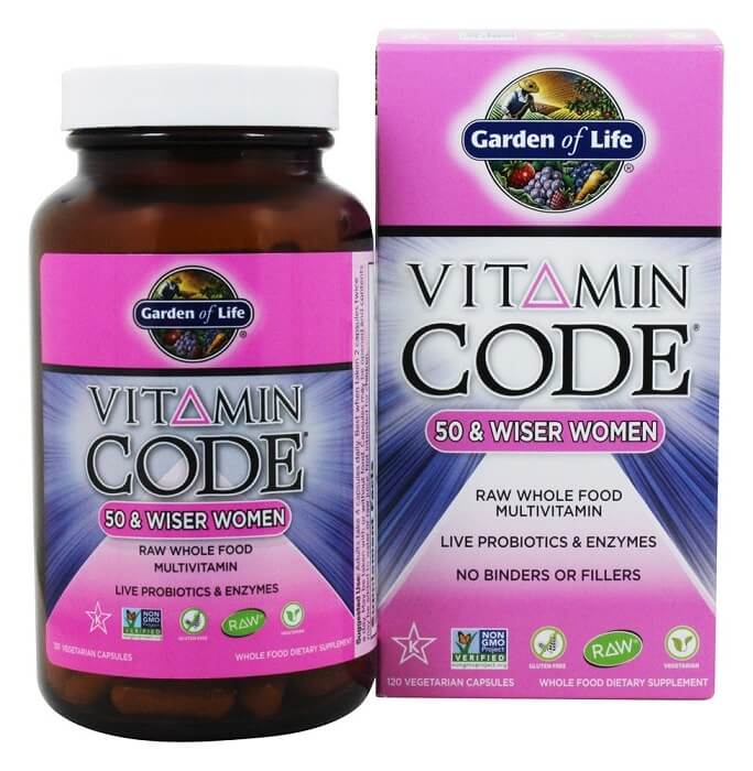 garden-of-life-vitamin-code-50-wiser-women-120-vegetarian-capsules - Supplements-Natural & Organic Vitamins-Essentials4me