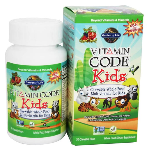garden-of-life-vitamin-code-kids-multivitamin-30-chewable-bears - Supplements-Natural & Organic Vitamins-Essentials4me