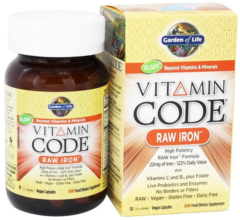 garden-of-life-vitamin-code-raw-iron-30-vegan-capsules - Supplements-Natural & Organic Vitamins-Essentials4me