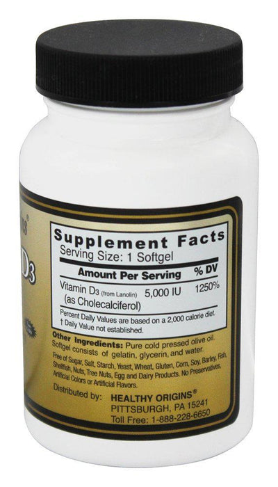 healthy-origins-vitamin-d3-5000-iu-120-softgels - Supplements-Natural & Organic Vitamins-Essentials4me