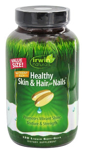 irwin-naturals-healthy-skin-hair-plus-nails-120-liquid-soft-gels - Supplements-Natural & Organic Vitamins-Essentials4me