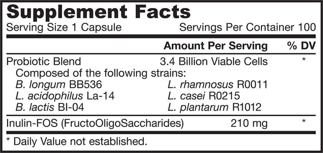 jarrow-formulas-jarro-dophilus-fos-100-capsules - Supplements-Natural & Organic Vitamins-Essentials4me