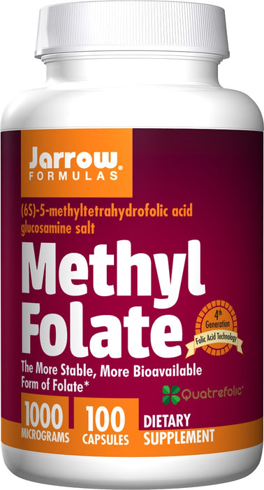 jarrow-formulas-methyl-folate-1000-mcg-100-capsules - Supplements-Natural & Organic Vitamins-Essentials4me