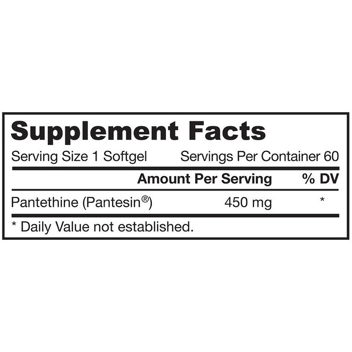jarrow-formulas-pantethine-450-mg-60-softgels - Supplements-Natural & Organic Vitamins-Essentials4me