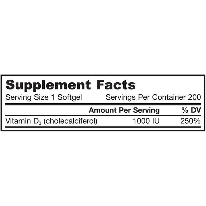 jarrow-formulas-vitamin-d3-1000-iu-200-softgels - Supplements-Natural & Organic Vitamins-Essentials4me