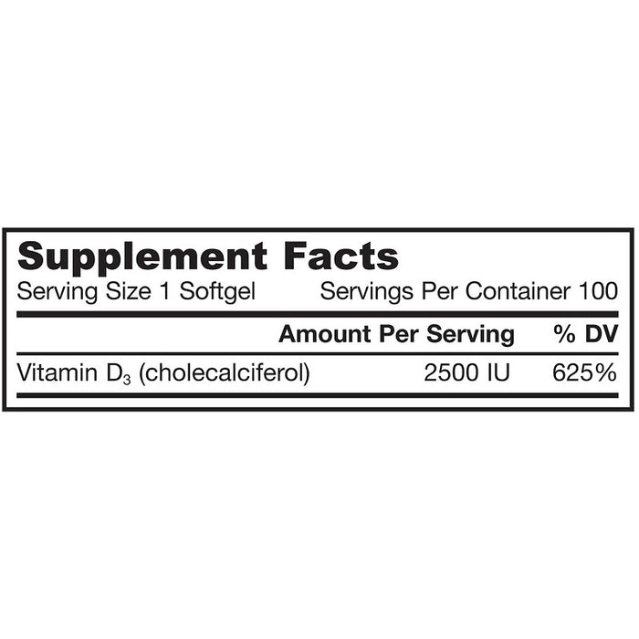 jarrow-formulas-vitamin-d3-2500-iu-100-softgels - Supplements-Natural & Organic Vitamins-Essentials4me