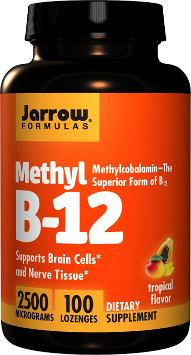 jarrow-formulas-methyl-b-12-tropical-flavor-2500-mcg-100-lozenges - Supplements-Natural & Organic Vitamins-Essentials4me