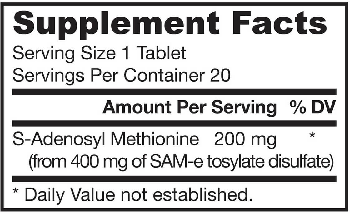 jarrow-formulas-sam-e-200-200-mg-20-tablets - Supplements-Natural & Organic Vitamins-Essentials4me