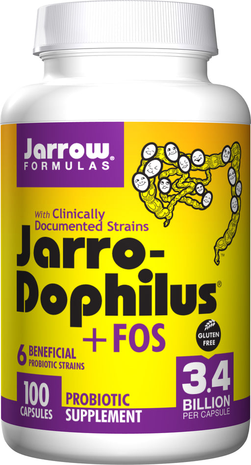 jarrow-formulas-jarro-dophilus-fos-100-capsules - Supplements-Natural & Organic Vitamins-Essentials4me