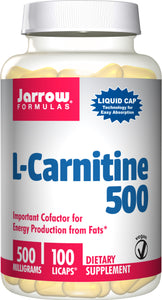 jarrow-formulas-l-carnitine-500-mg-100-capsules - Supplements-Natural & Organic Vitamins-Essentials4me